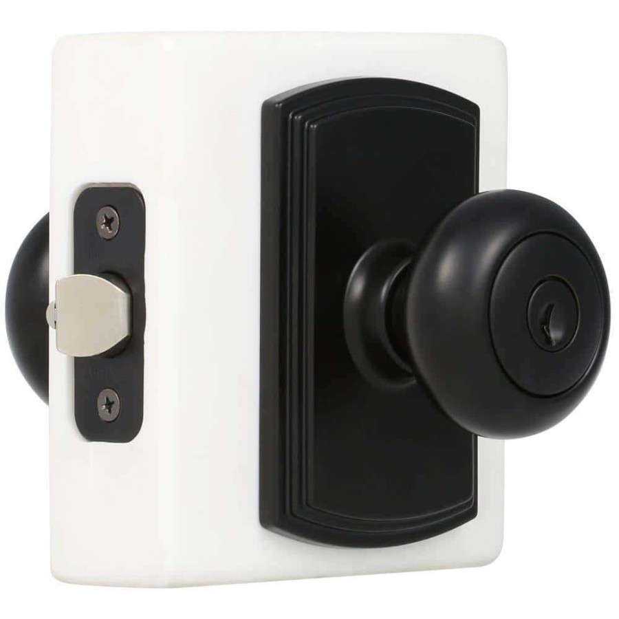 Door Hardware * | Delaney Hardware Italian Collection Santo Black Keyed Entry Door Knob