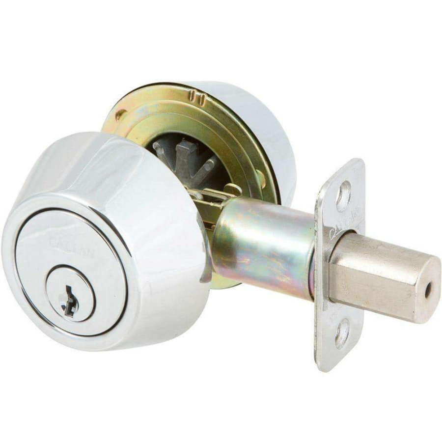 Door Hardware * | Delaney Hardware Callan Double Cylinder Polished Chrome Deadbolt