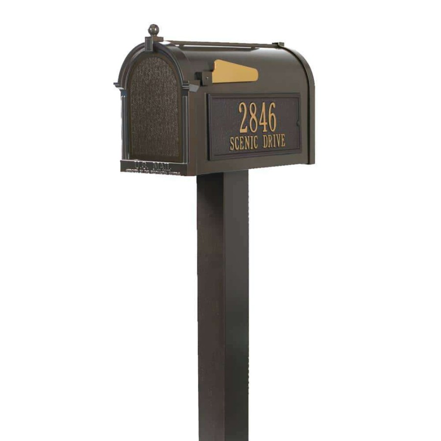 Mailboxes * | Whitehall Products Premium French Bronze Streetside Mailbox