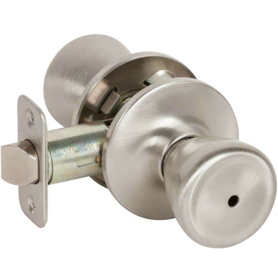 Door Hardware * | Delaney Hardware Brayden Classic Style Satin Nickel Tulip Shaped Bed/Bath Door Knob