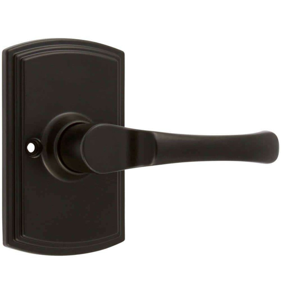 Door Hardware * | Delaney Hardware Italian Collection Artino Black Dummy Door Lever