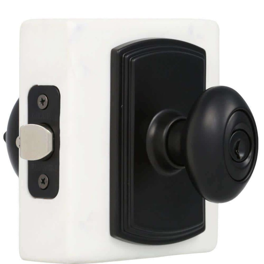 Door Hardware * | Delaney Hardware Italian Collection Canova Black Keyed Entry Door Knob