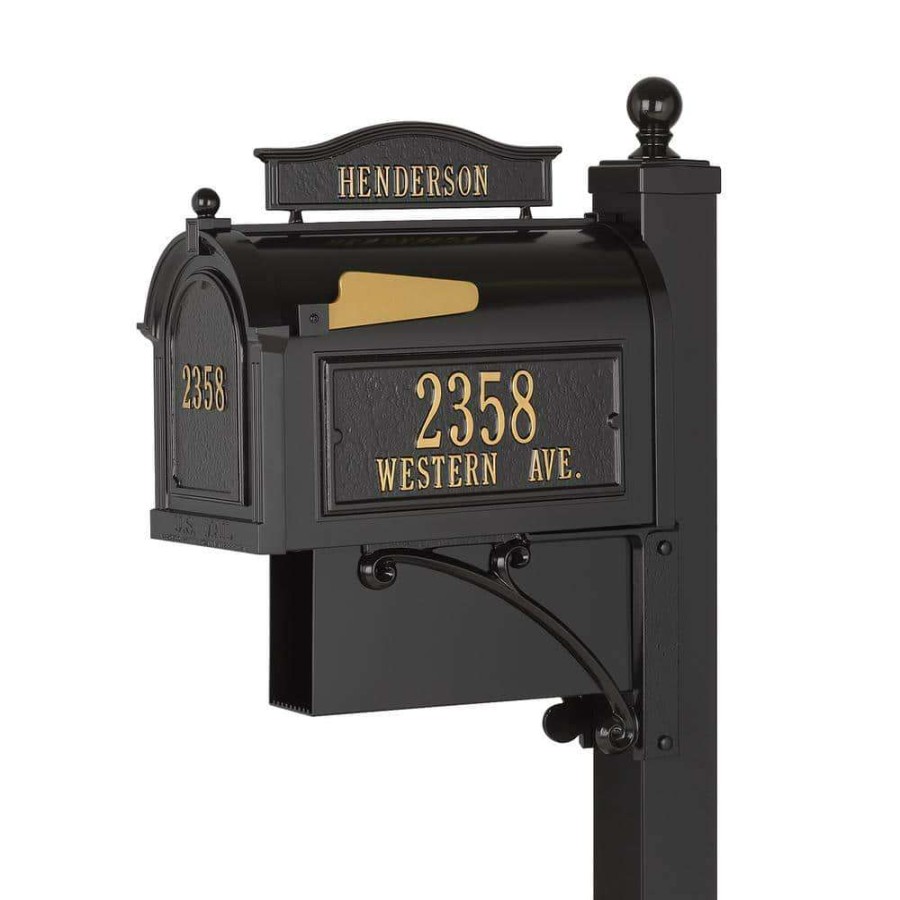 Mailboxes * | Whitehall Products Ultimate Black Streetside Mailbox