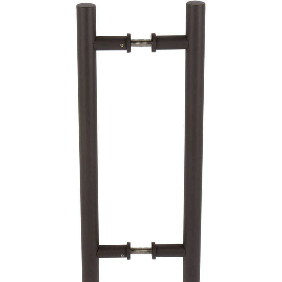 Door Hardware * | Delaney Hardware 15-3/4 In. Bronze Barn Door Hardware Double Sided Round Pull Handle