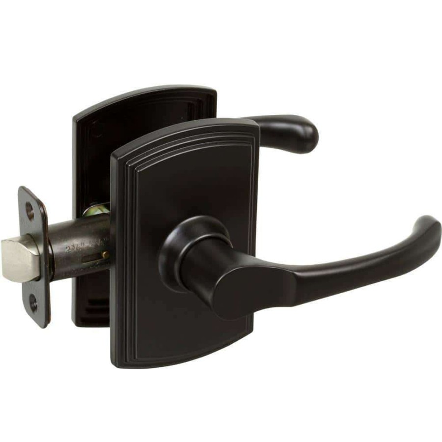 Door Hardware * | Delaney Hardware Italian Collection Artino Black Bed/Bath Door Handle