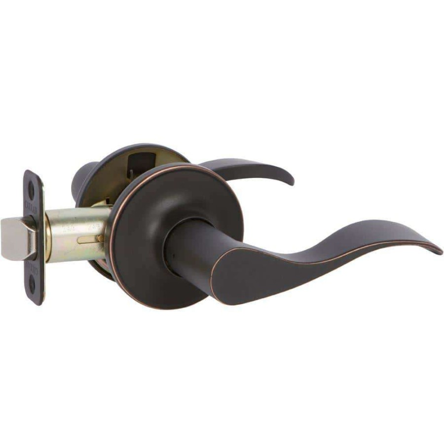 Door Hardware * | Delaney Hardware Callan Bennett Edged Oil Rubbed Bronze Hall/Closet Door Handle