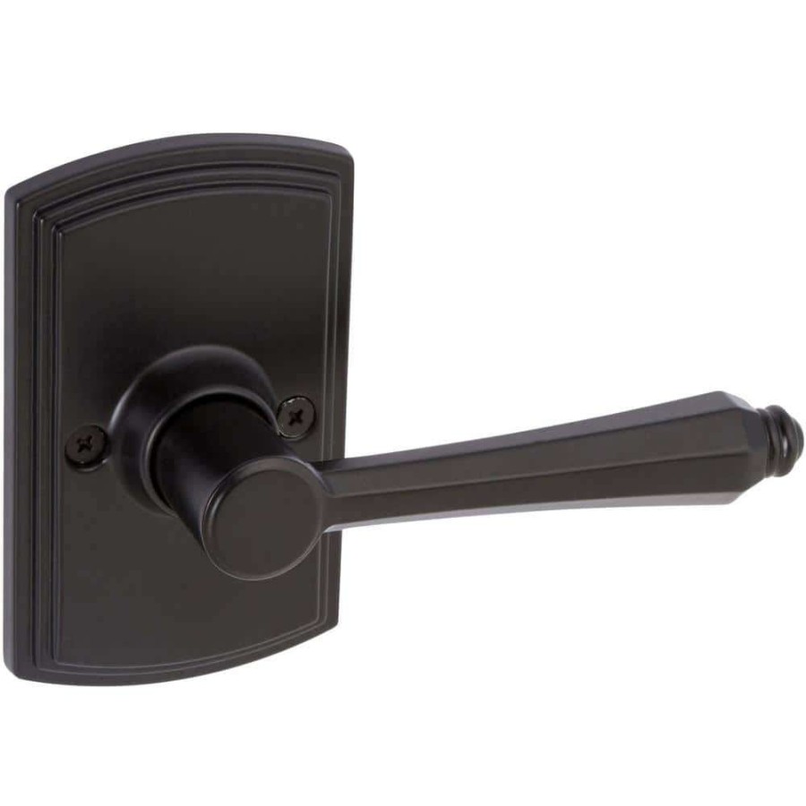 Door Hardware * | Delaney Hardware Italian Collection Florini Black Dummy Door Lever