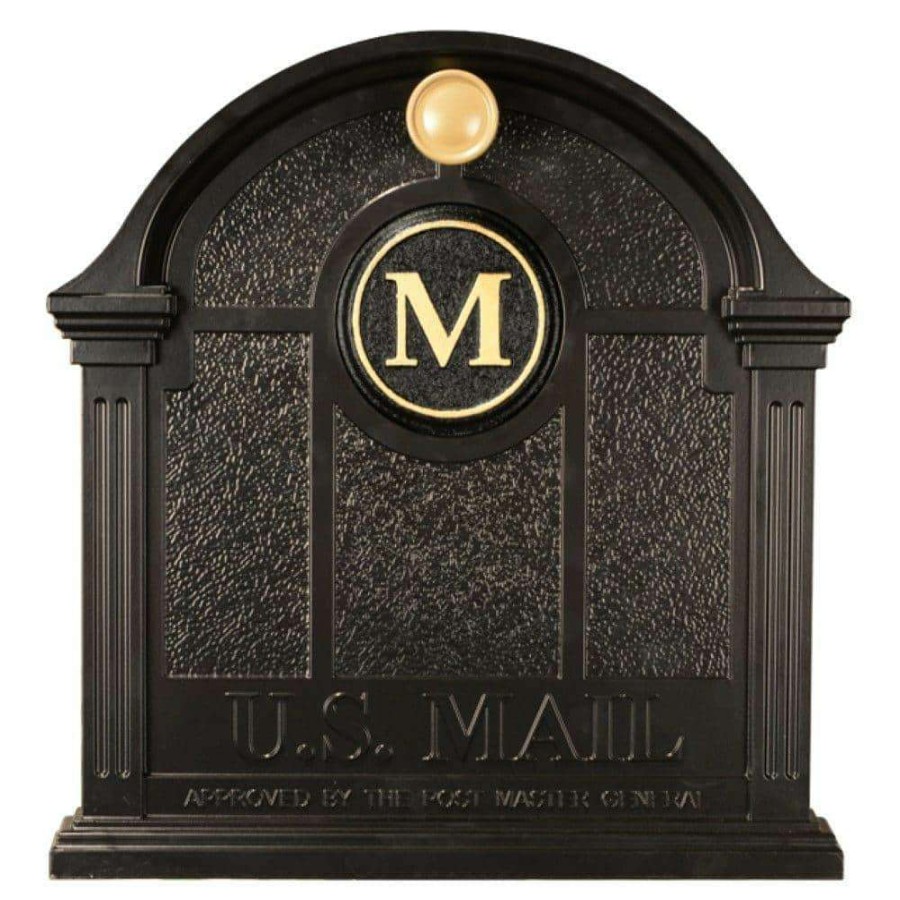 Mailboxes * | Whitehall Products Personalized Black Front Door Monogram