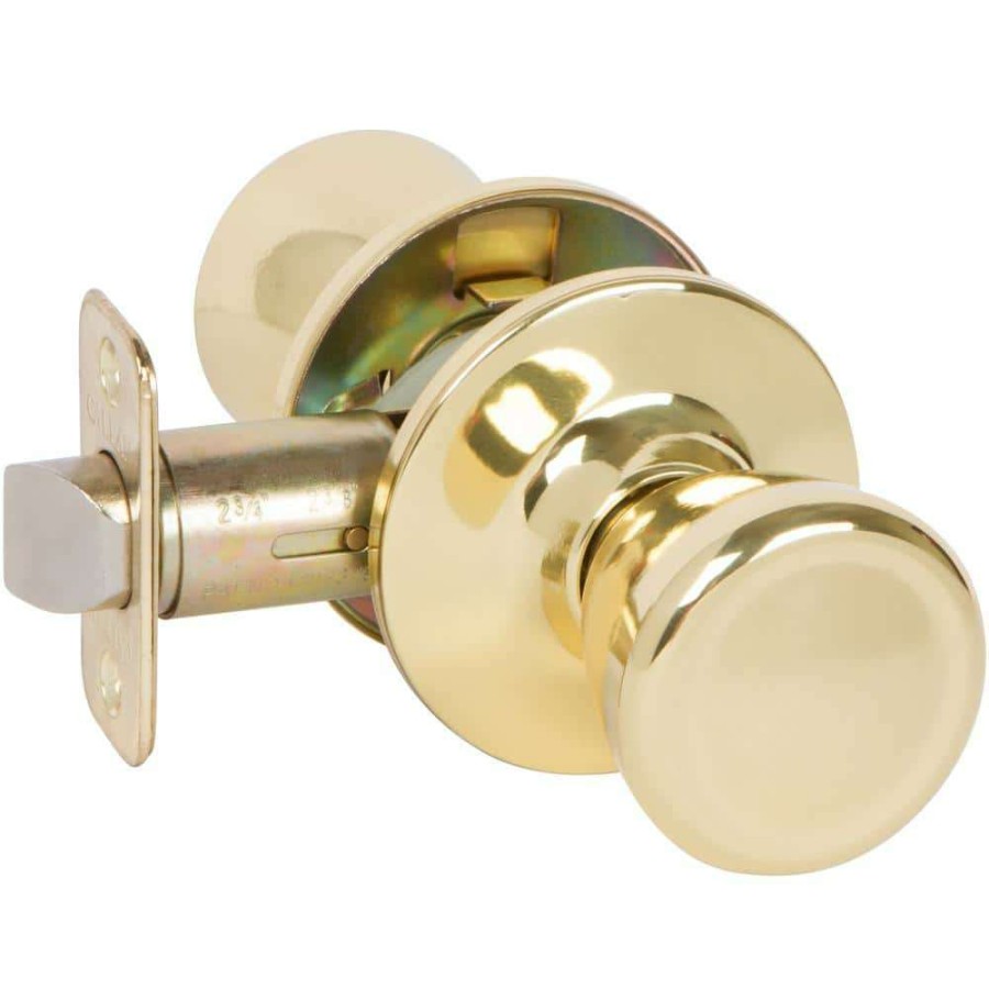 Door Hardware * | Delaney Hardware Brayden Classic Style Polished Brass Tulip Shaped Hall/Closet Door Knob