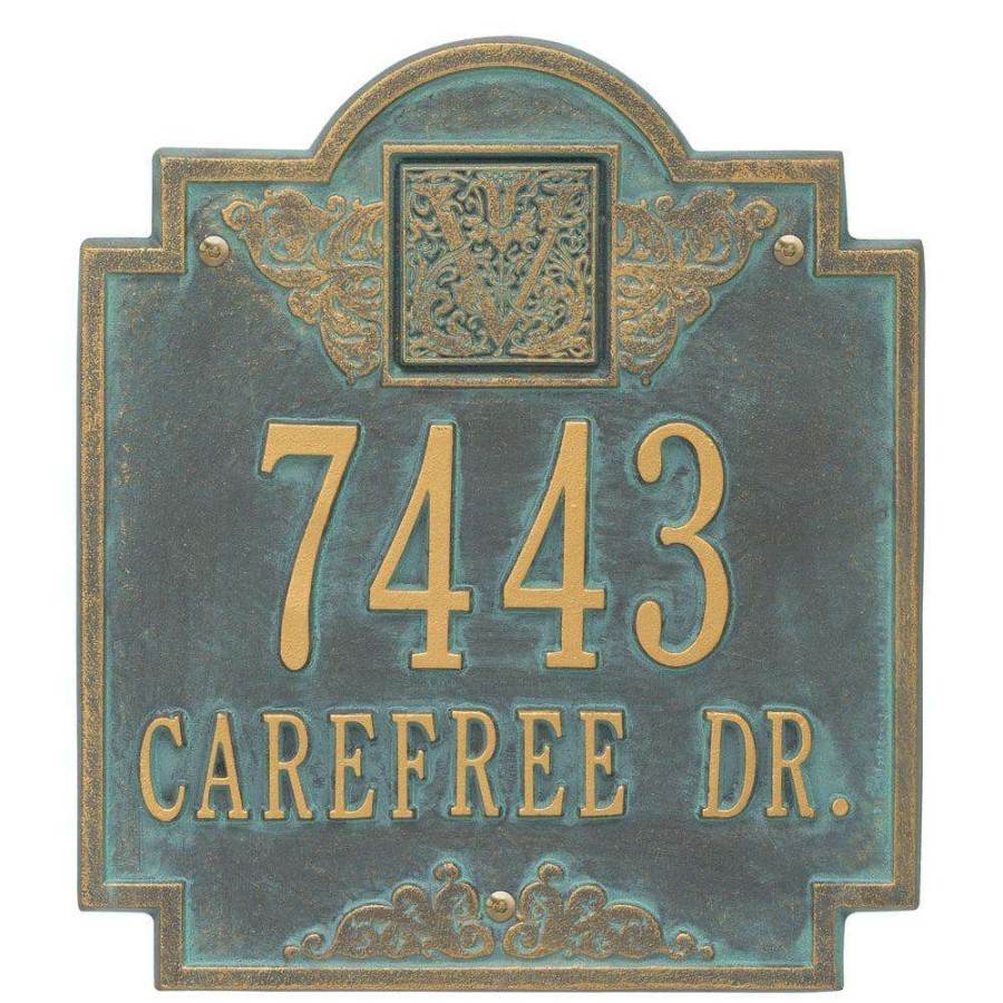 Mailboxes * | Whitehall Products Monogram Address Personalized Plaque