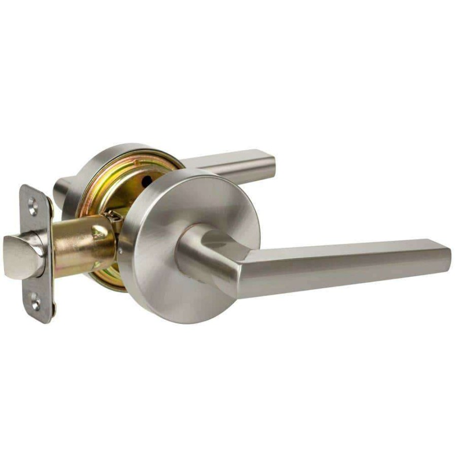 Door Hardware * | Delaney Hardware Contemporary Collection Vida Satin Nickel Hall/Closet Door Handle