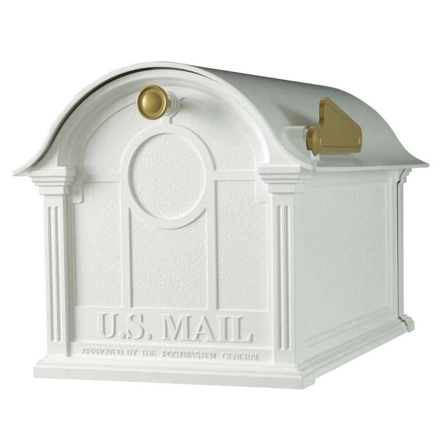 Mailboxes * | Whitehall Products Balmoral White Mailbox