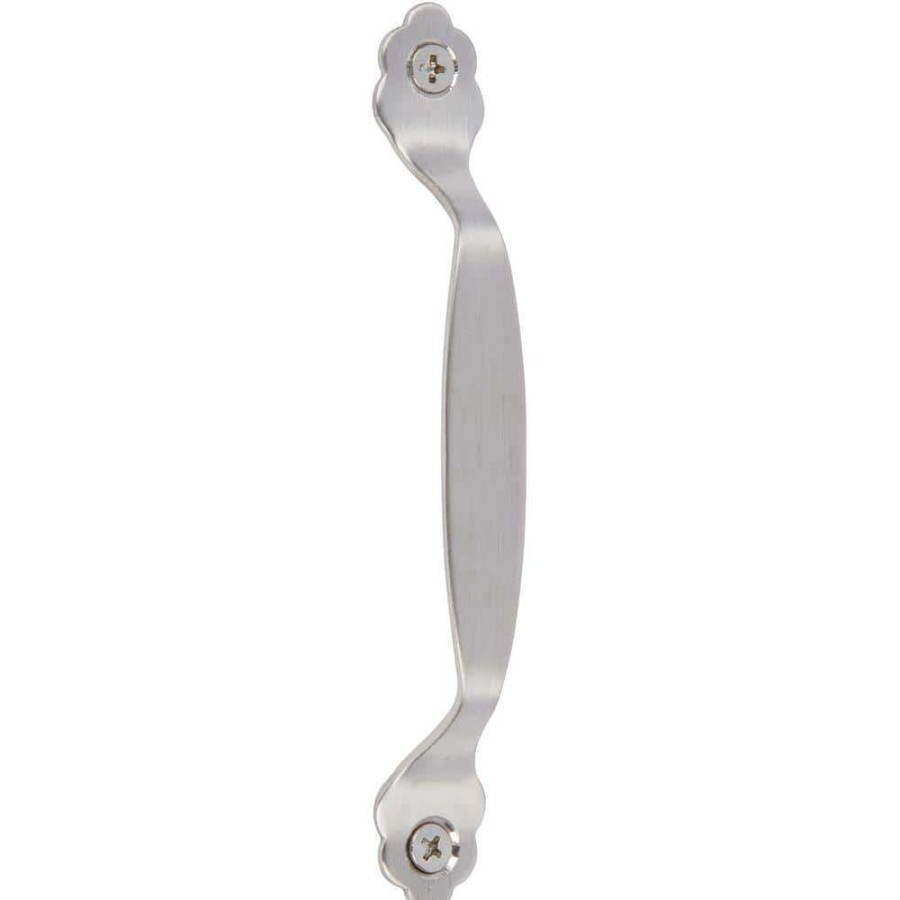 Door Hardware * | Delaney Hardware 5-1/4 In. Brushed Steel Barn Door Hardware Clover Pull Handle