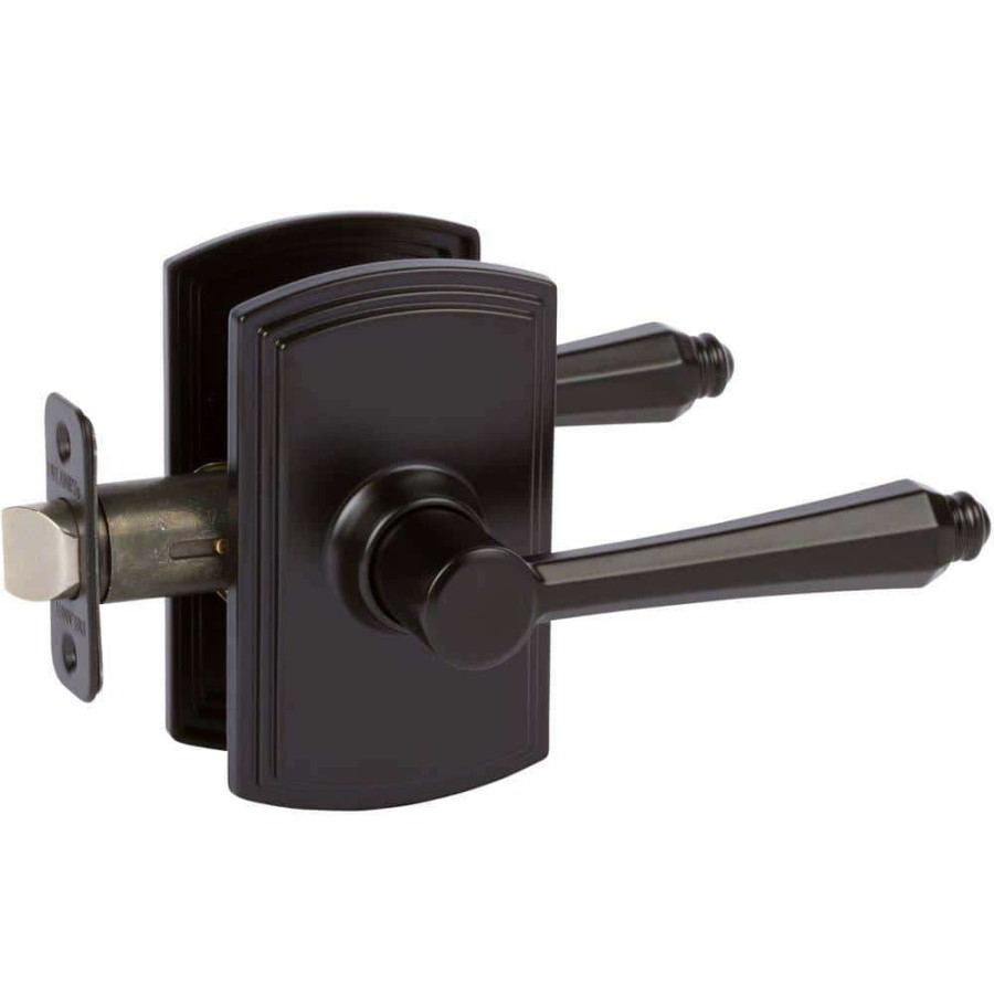 Door Hardware * | Delaney Hardware Italian Collection Florini Black Hall/Closet Door Handle