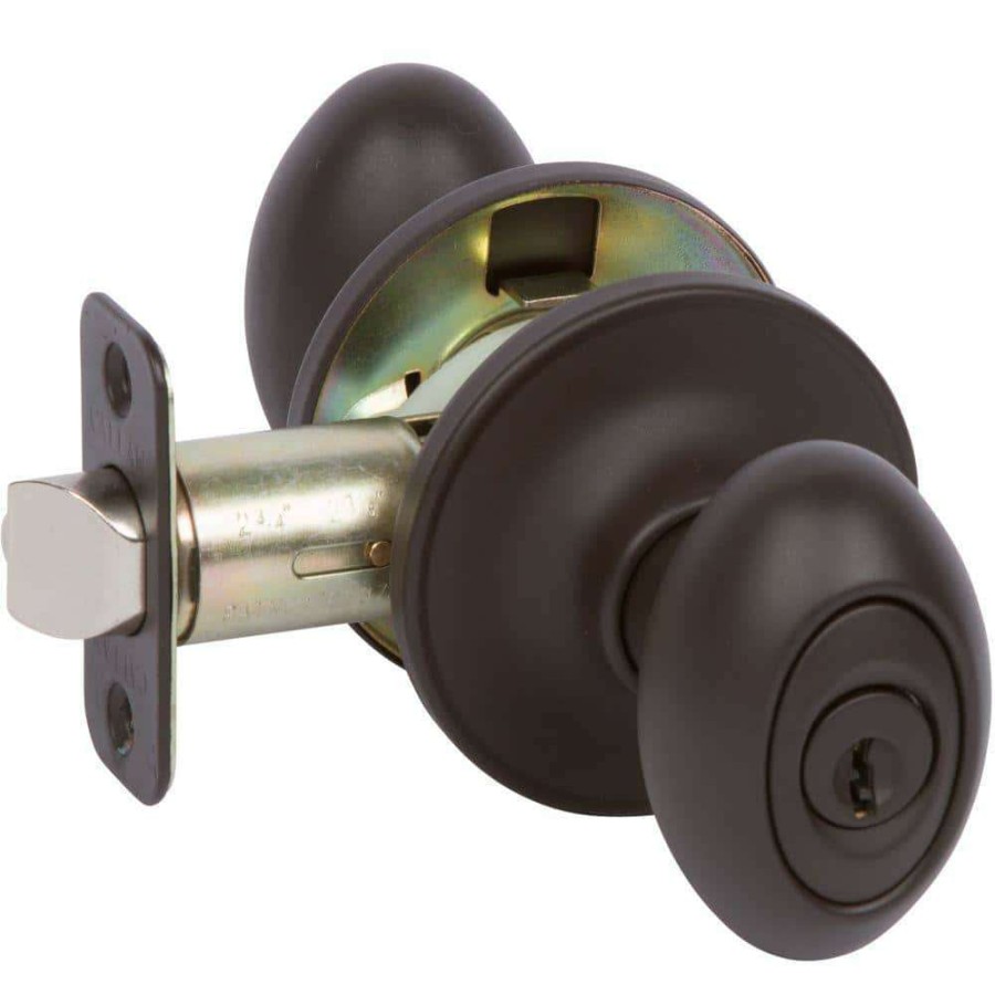 Door Hardware * | Delaney Hardware Carlyle Oil Rubbed Bronze Keyed Entry Door Knob