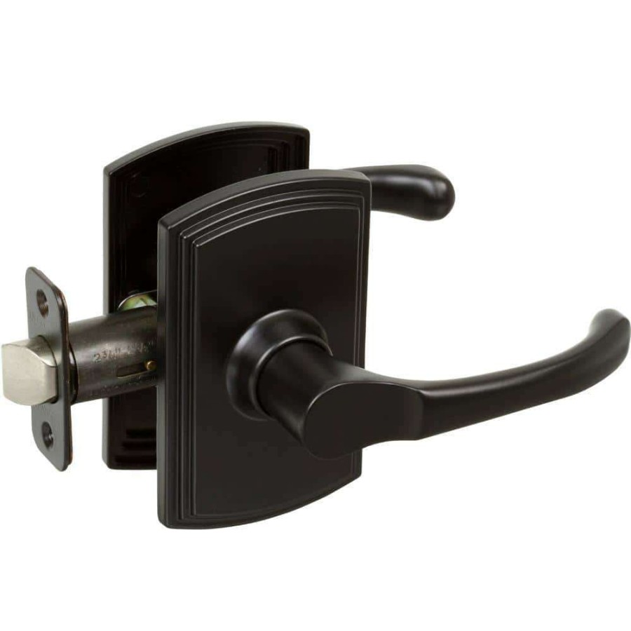 Door Hardware * | Delaney Hardware Italian Collection Artino Black Keyed Entry Door Handle