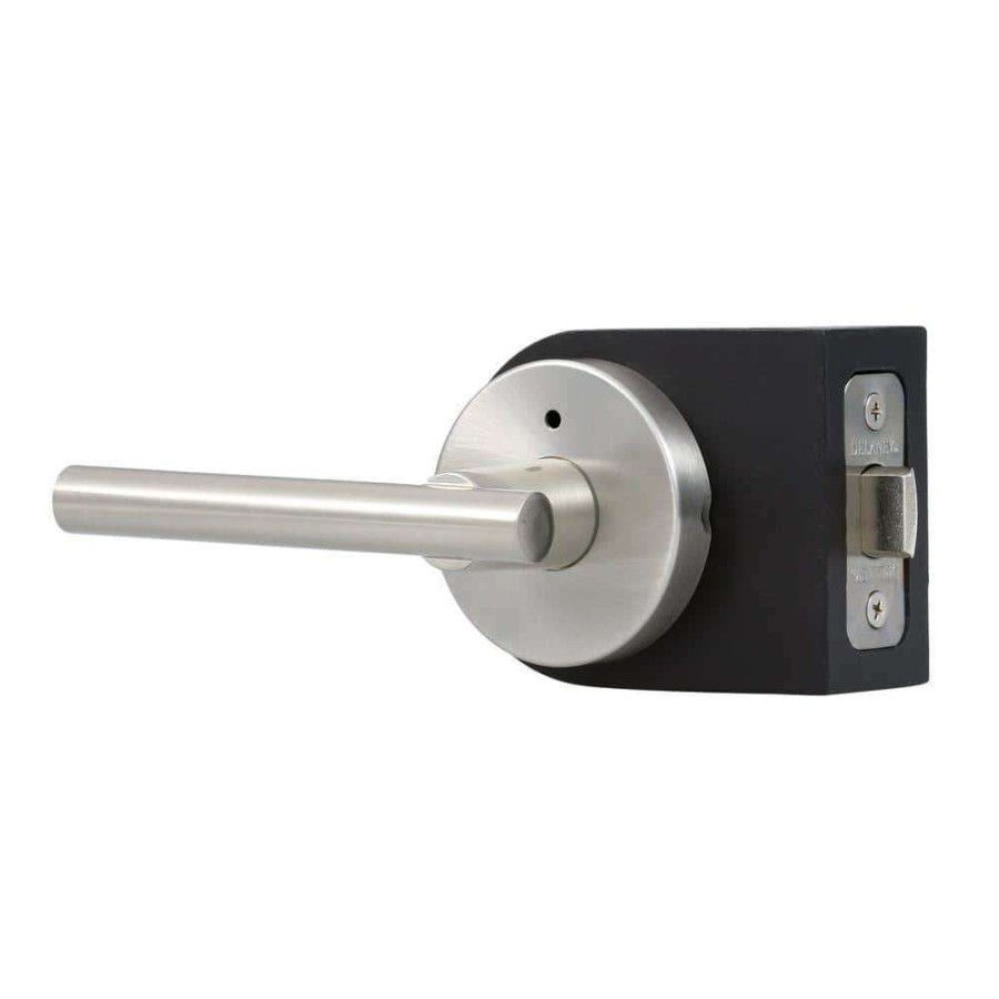 Door Hardware * | Delaney Hardware Contemporary Collection Cira Satin Nickel Bed/Bath Door Handle