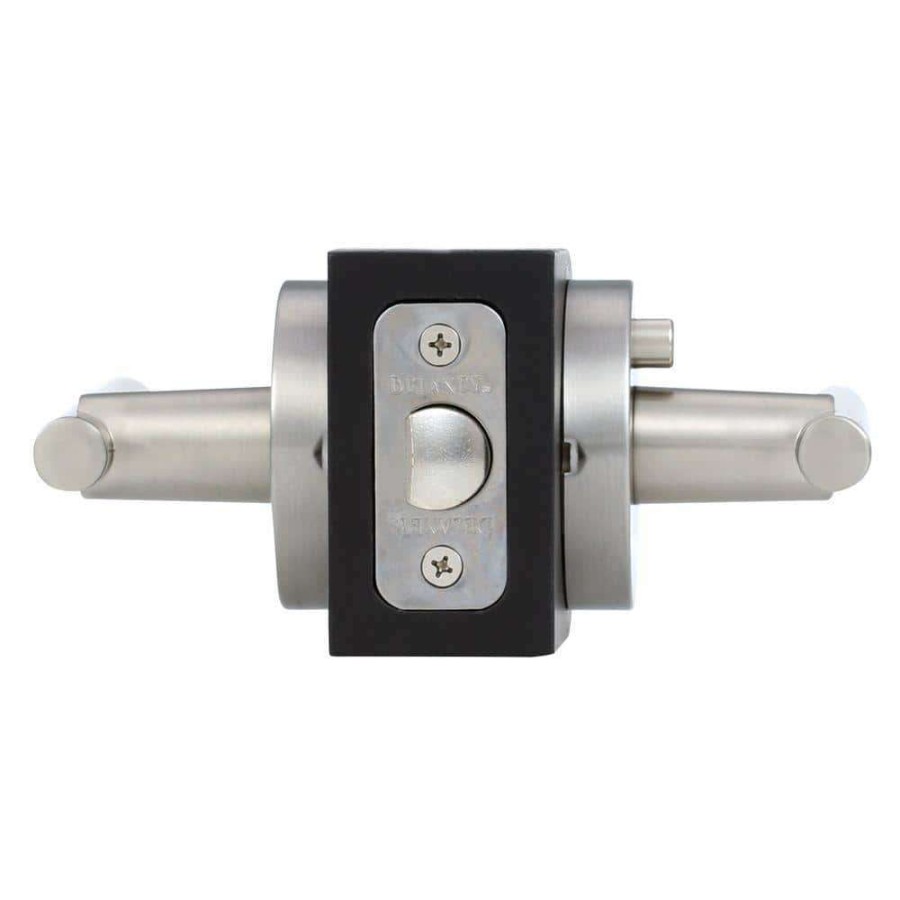 Door Hardware * | Delaney Hardware Contemporary Collection Cira Satin Nickel Bed/Bath Door Handle