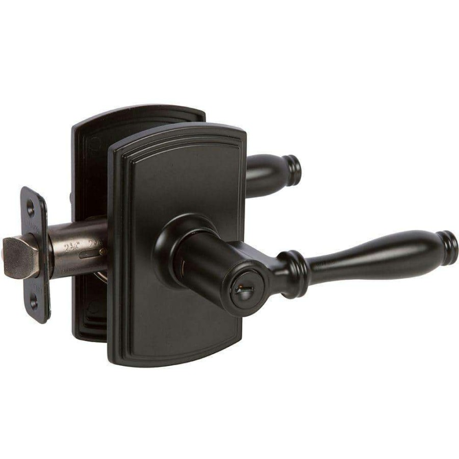 Door Hardware * | Delaney Hardware Italian Collection Sorado Black Keyed Entry Door Handle