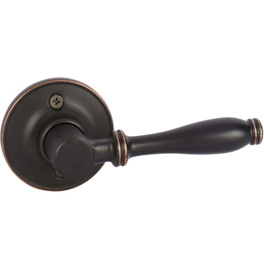 Door Hardware * | Delaney Hardware Callan Silona Edged Oil Rubbed Bronze Dummy Door Lever