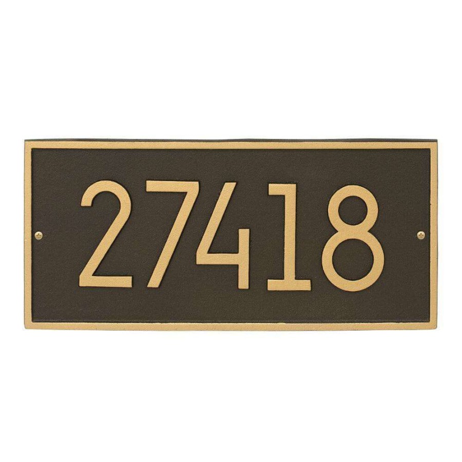 Mailboxes * | Whitehall Products Hartford Modern Personalized Rectangle Wall Plaque