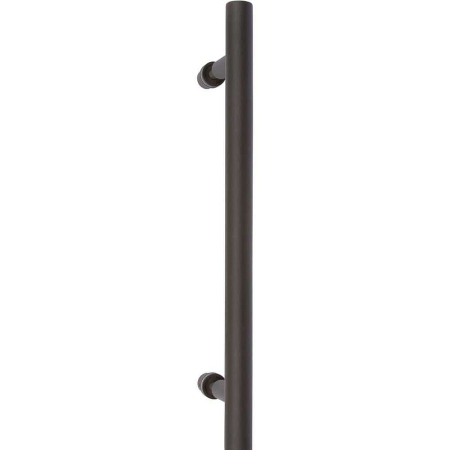 Door Hardware * | Delaney Hardware 15-3/4 In. Black Barn Door Hardware Round Pull Handle