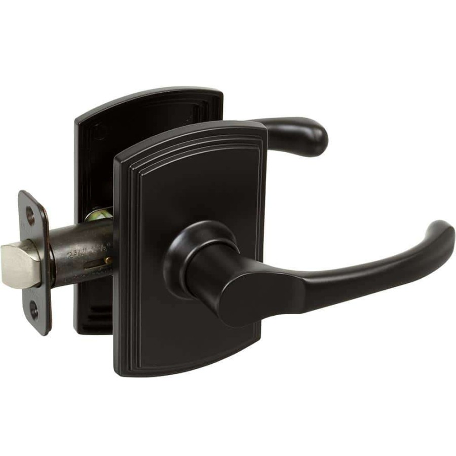 Door Hardware * | Delaney Hardware Italian Collection Artino Black Hall/Closet Door Handle