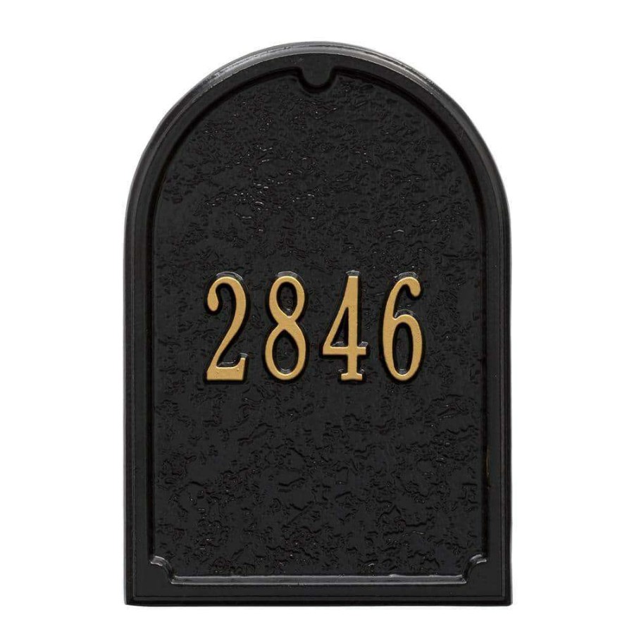 Mailboxes * | Whitehall Products Mailbox Door Panel In Black/Gold