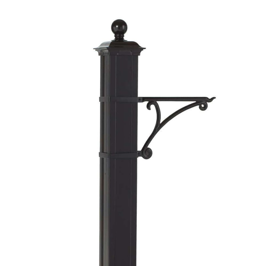 Mailboxes * | Whitehall Products Balmoral Black Post Plant Hook