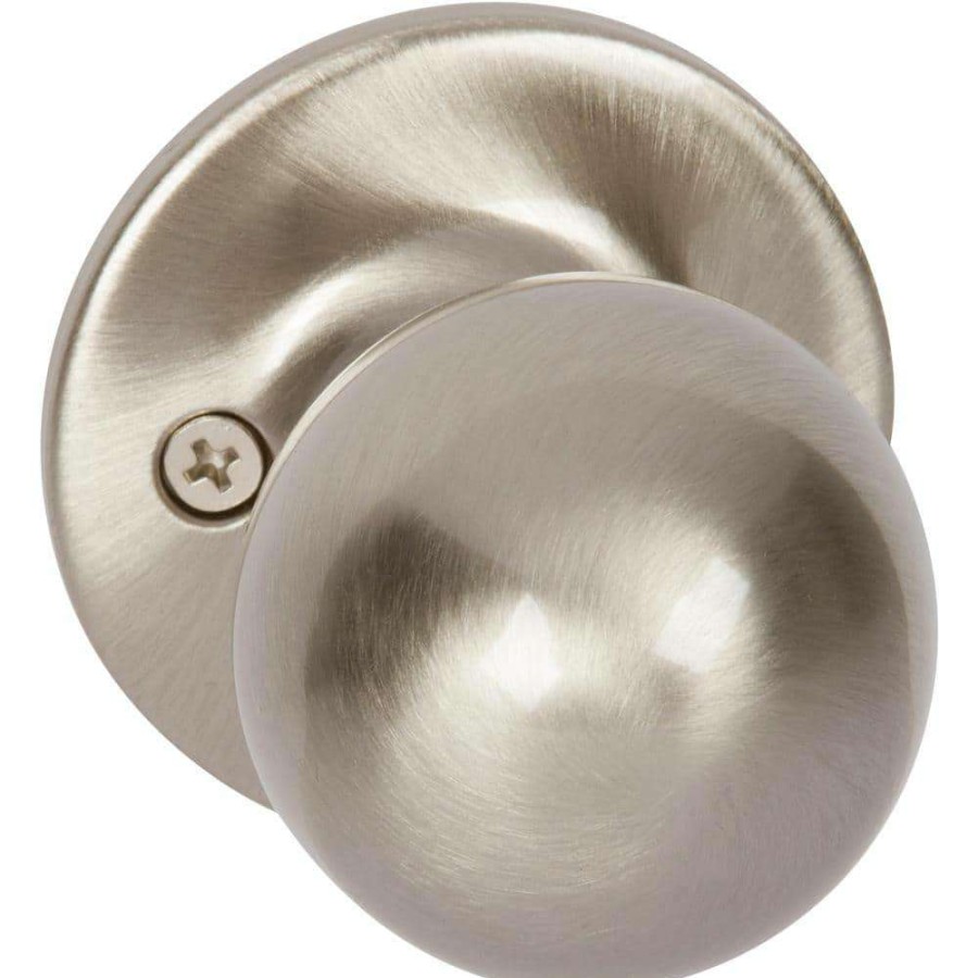 Door Hardware * | Delaney Hardware Fairfield Classic Style Satin Nickel Round Shape Single Dummy Door Knob